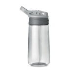 BPA-freie Tritan¢-Flasche mit Silikon-Mundstück am Deckel. Fassungsvermögen: 450 ml. Nicht geeignet für kohlensäurehaltige Getränke. Anti-Leck.-Transparent-8719941051409-3